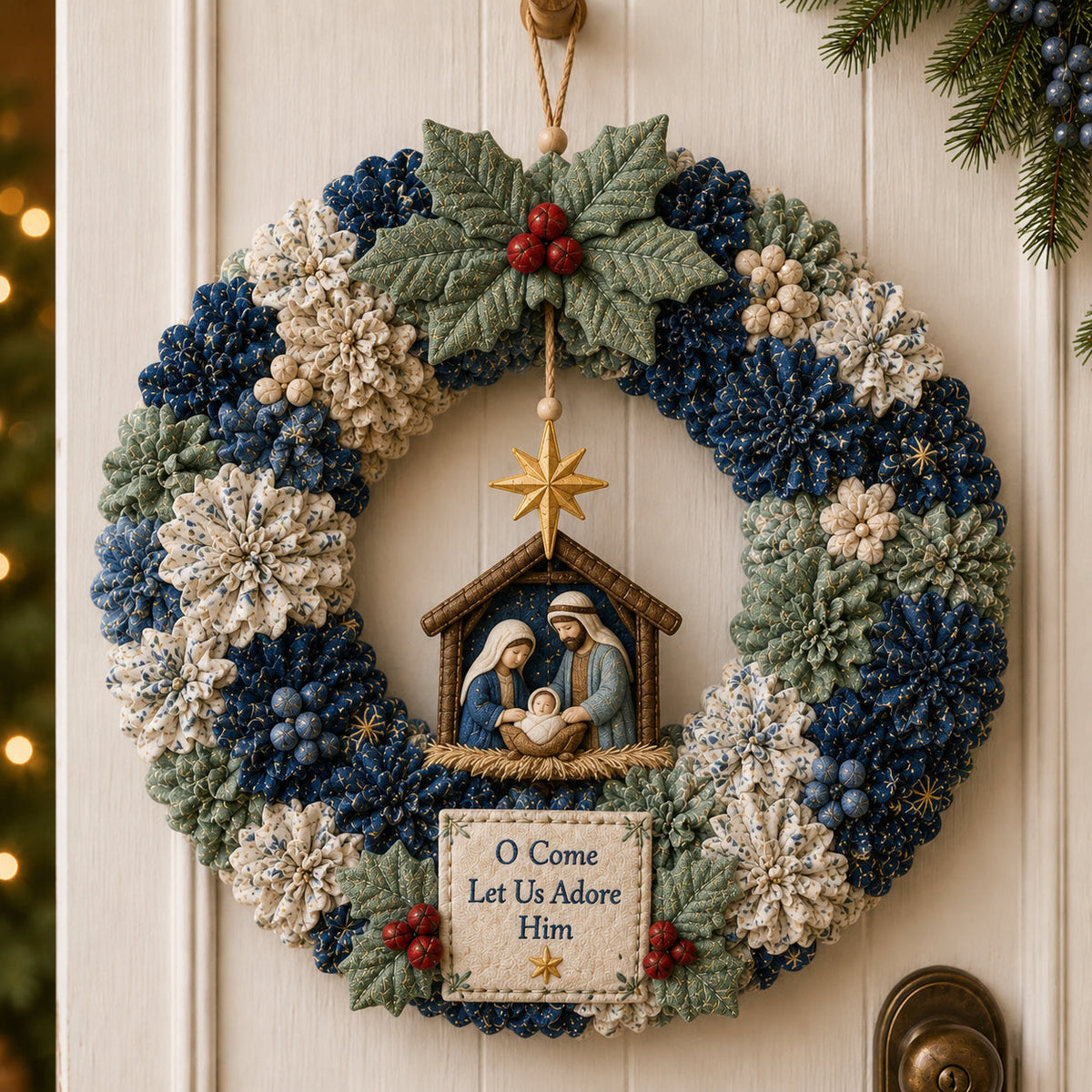 🔥49% Off Last Day🎄3D Fabric Poke Wreath DIY Kit(📦Buy 2, Get FREE Shipping)