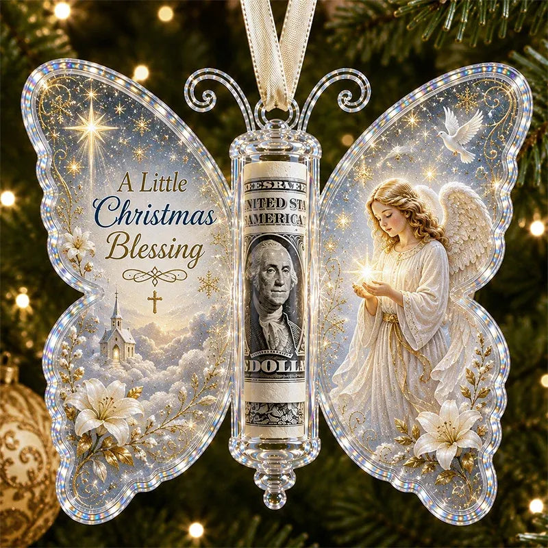 ๐ฅLast Day 49% OFF๐ฆ๐ต Christmas Cash Gift Butterfly Ornament โ Holiday Money Holder Keepsake ๐โจ