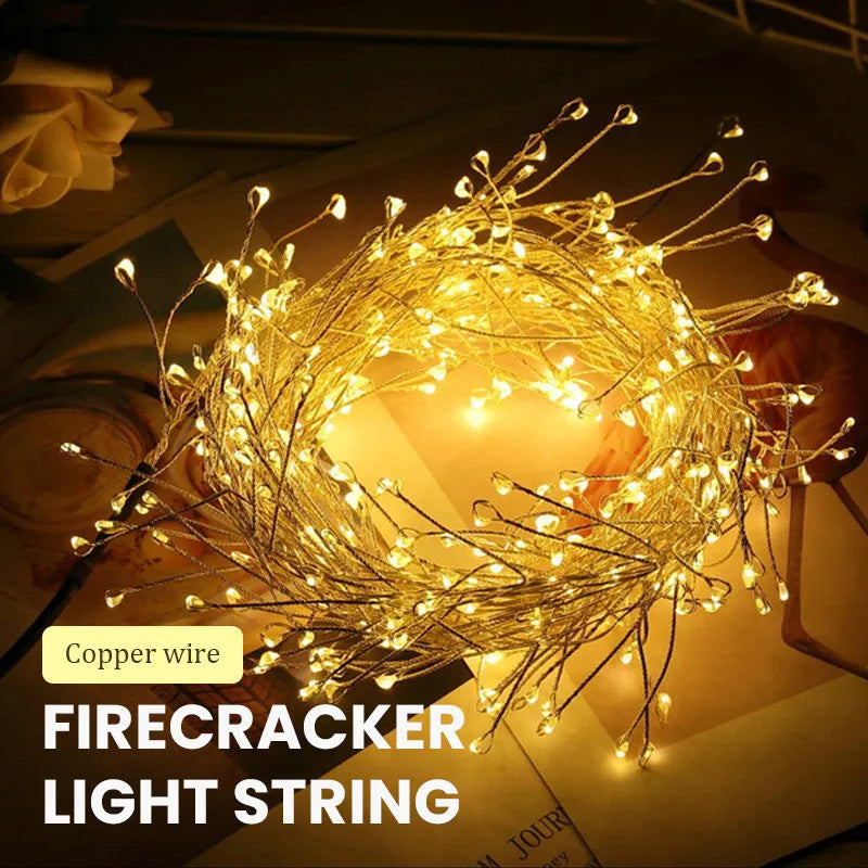 ⏳ Last day to save 49%-💡LED Copper Wire Firecracker Light String🎁
