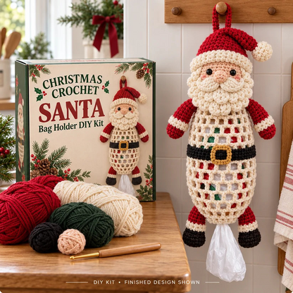 ⏳ Last day to save 49% – 🧶Crochet Animal Bag Holder DIY Kit – Cute & Functional Hanging Storage Craft Kit🎁