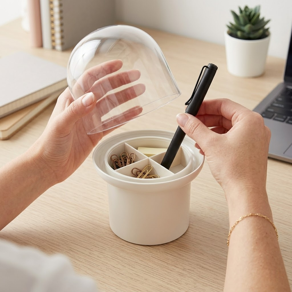 4-Grid Brush Holder