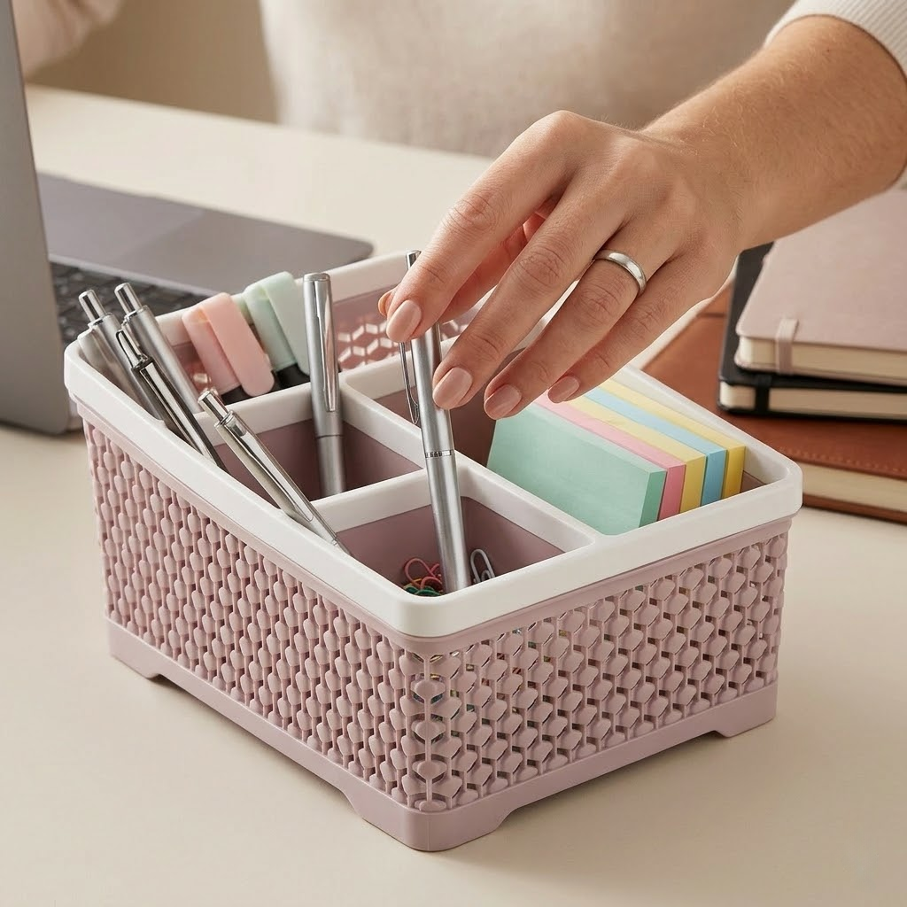4-Grid Desk Organizer