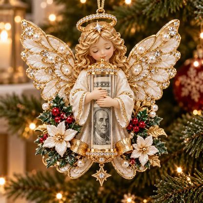 ⏳ Last day to save 49%-👼💵 3D Angel Christmas Cash Gift Ornament – Holiday Money Holder Keepsake ✨