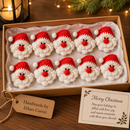 🎅100% Handmade Crochet Santa Ornament(Ethan Carter Handmade®)  - The Best Christmas Gift