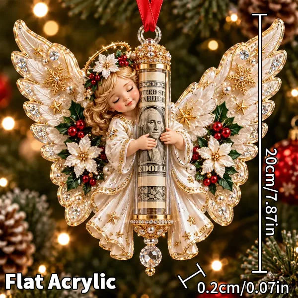 ⏳ Last day to save 49%-👼💵 3D Angel Christmas Cash Gift Ornament – Holiday Money Holder Keepsake ✨