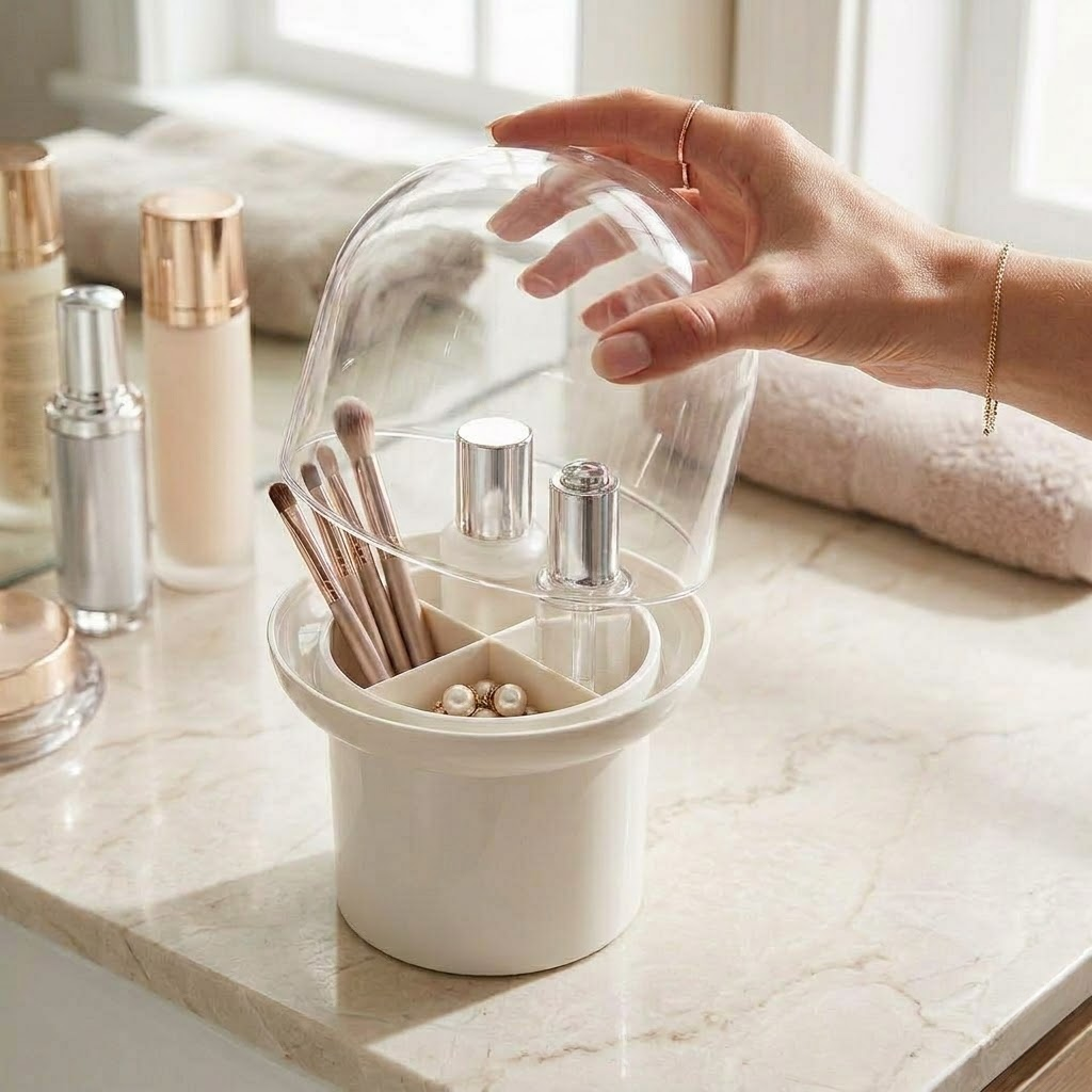 4-Grid Brush Holder