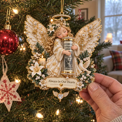 ⏳ Last day to save 49%-👼💵 3D Angel Christmas Cash Gift Ornament – Holiday Money Holder Keepsake ✨