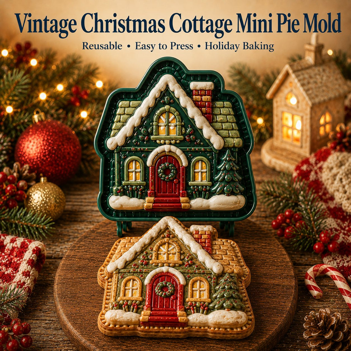 🔥Only $8.99 Last Day Promotion!✨ 🎄16-Design Christmas Mini Pie Mold Collection 🥧