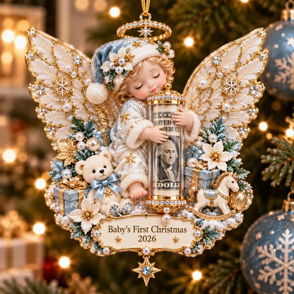 ⏳ Last day to save 49%-👼💵 3D Angel Christmas Cash Gift Ornament – Holiday Money Holder Keepsake ✨