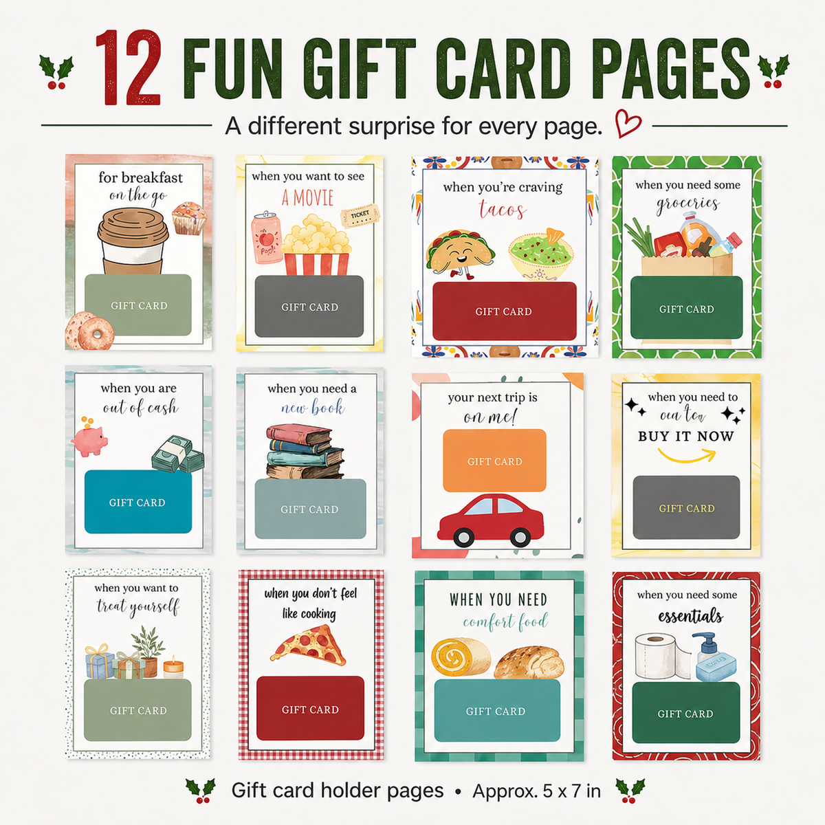 🔥 LIMITED-TIME 50% OFF🎄Christmas Gift Card Book-A new christmas surprise on every page!