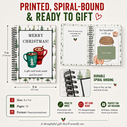 🔥 LIMITED-TIME 50% OFF🎄Christmas Gift Card Book-A new christmas surprise on every page!