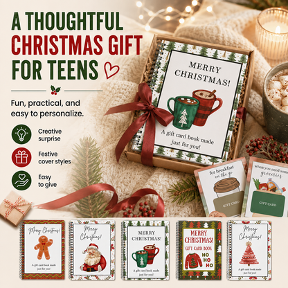 🔥 LIMITED-TIME 50% OFF🎄Christmas Gift Card Book-A new christmas surprise on every page!
