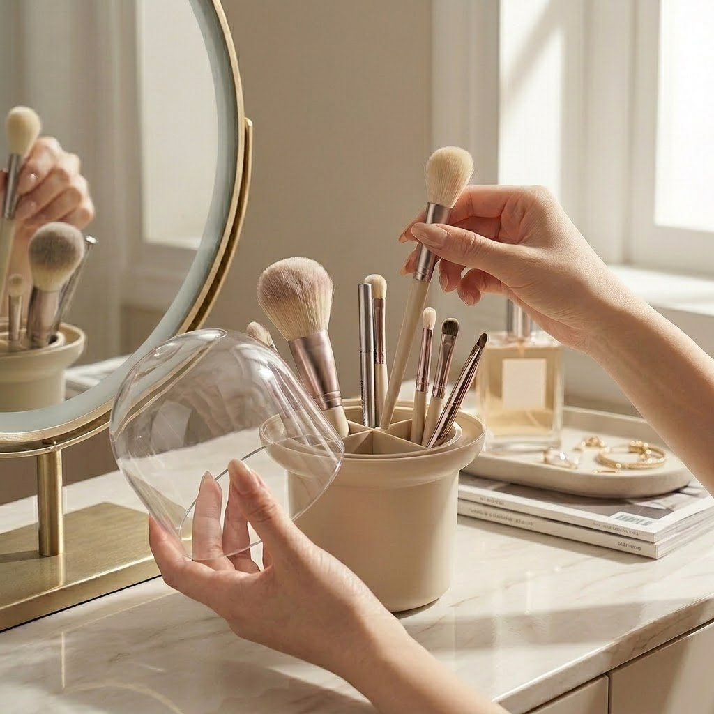 4-Grid Brush Holder