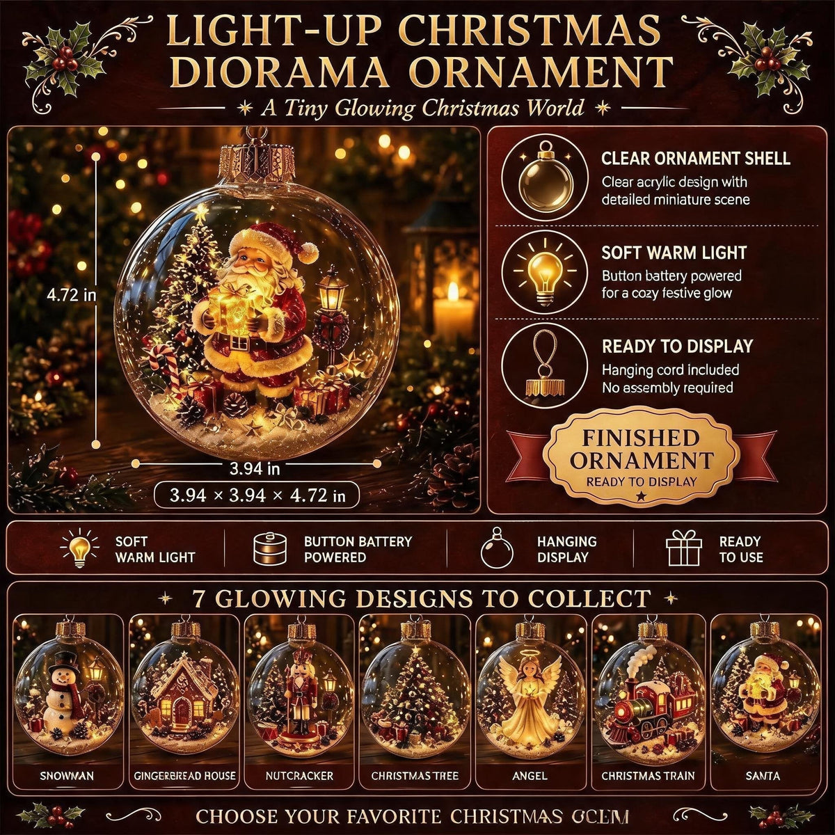 🎅 Bring the Magic of Christmas Home with This Light-Up Miniature Diorama! 🎄✨