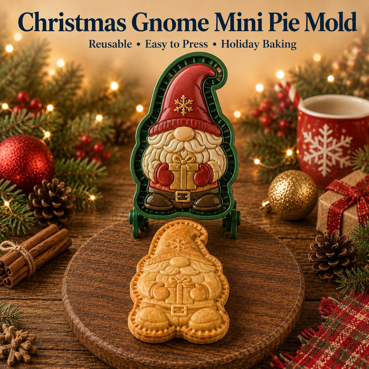 🔥Only $8.99 Last Day Promotion!✨ 🎄16-Design Christmas Mini Pie Mold Collection 🥧