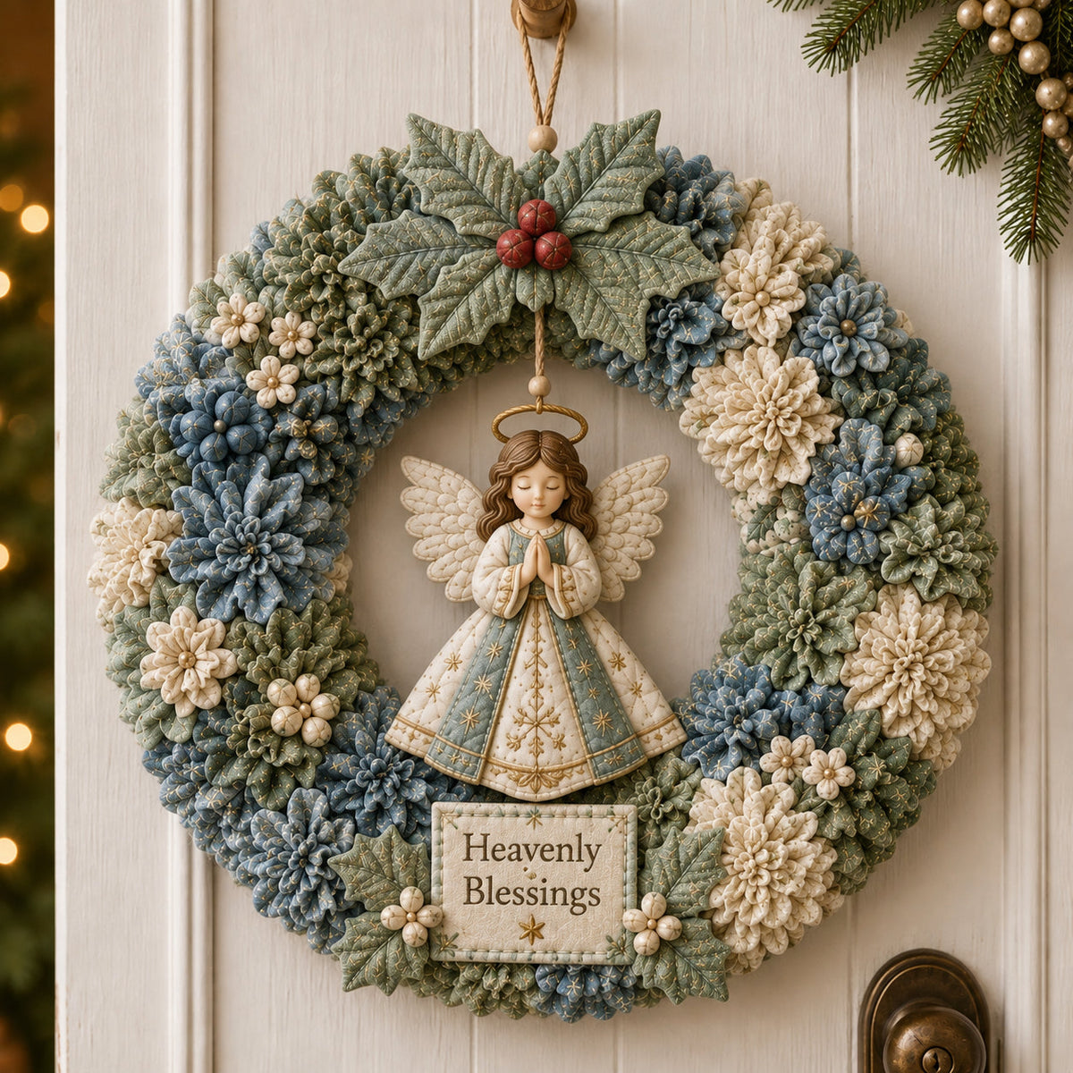 🔥49% Off Last Day🎄3D Fabric Poke Wreath DIY Kit（📦Buy 2, Get FREE Shipping）