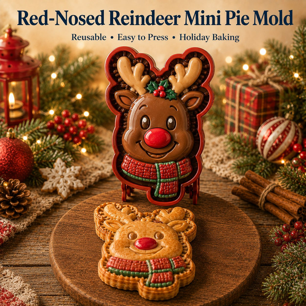 🔥Only $8.99 Last Day Promotion!✨ 🎄16-Design Christmas Mini Pie Mold Collection 🥧