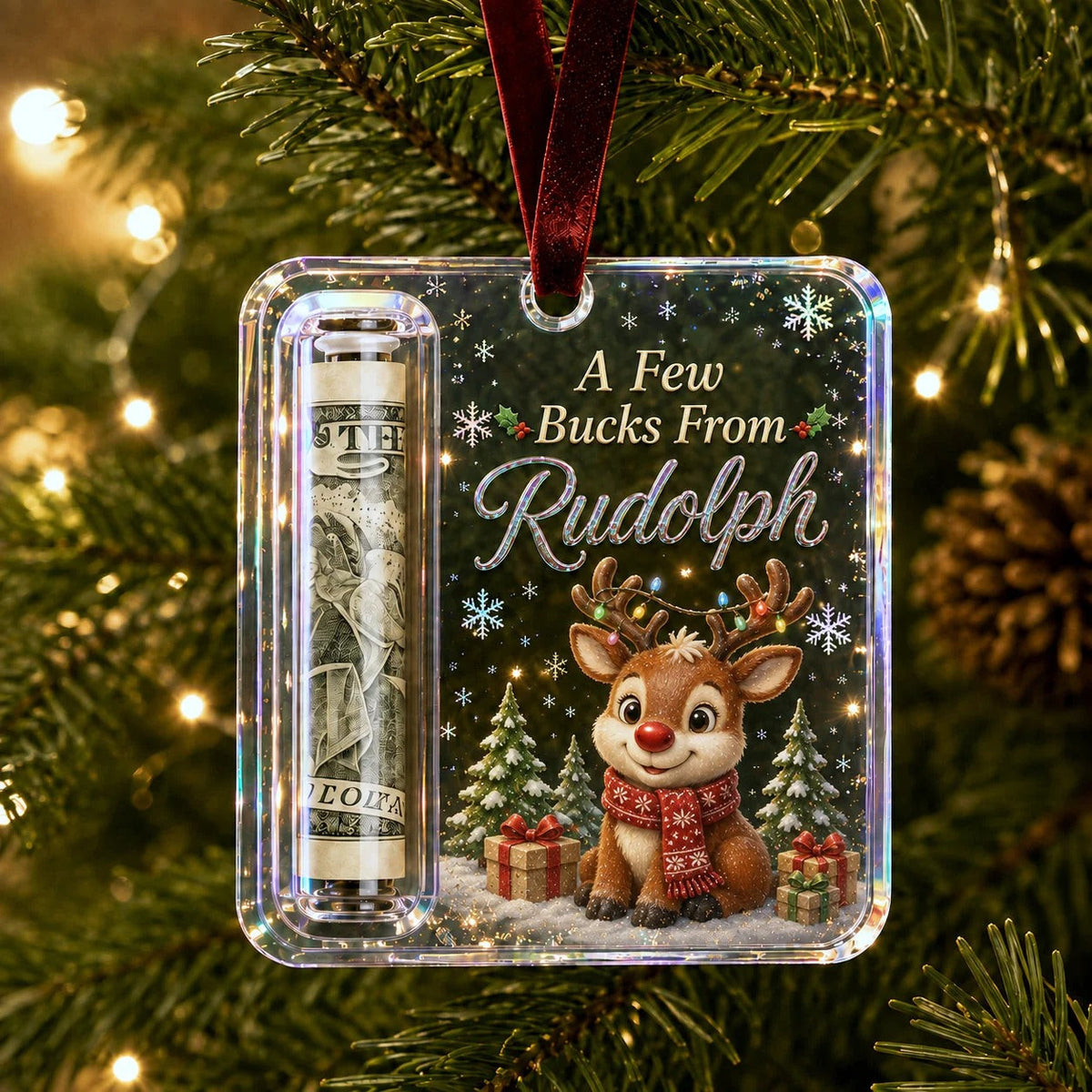 🔥LAST DAY 50% OFF 14PCS- 🎄Christmas Cash Gift Ornament- Make Cash Feel Like A Real Christmas Gift💵
