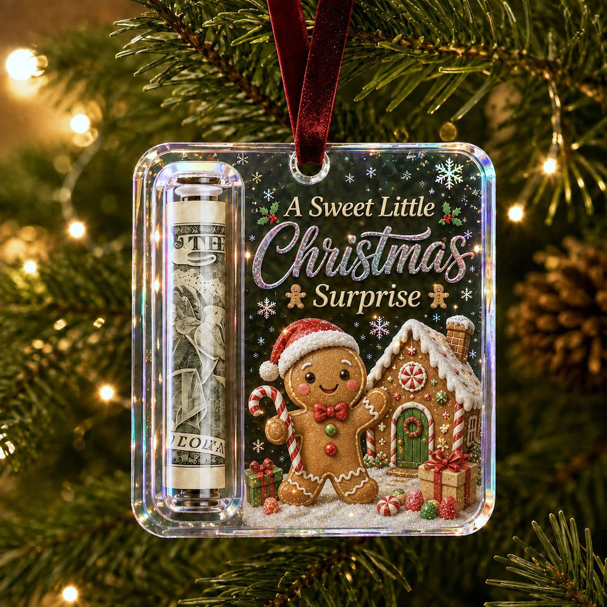 🔥LAST DAY 50% OFF 14PCS- 🎄Christmas Cash Gift Ornament- Make Cash Feel Like A Real Christmas Gift💵
