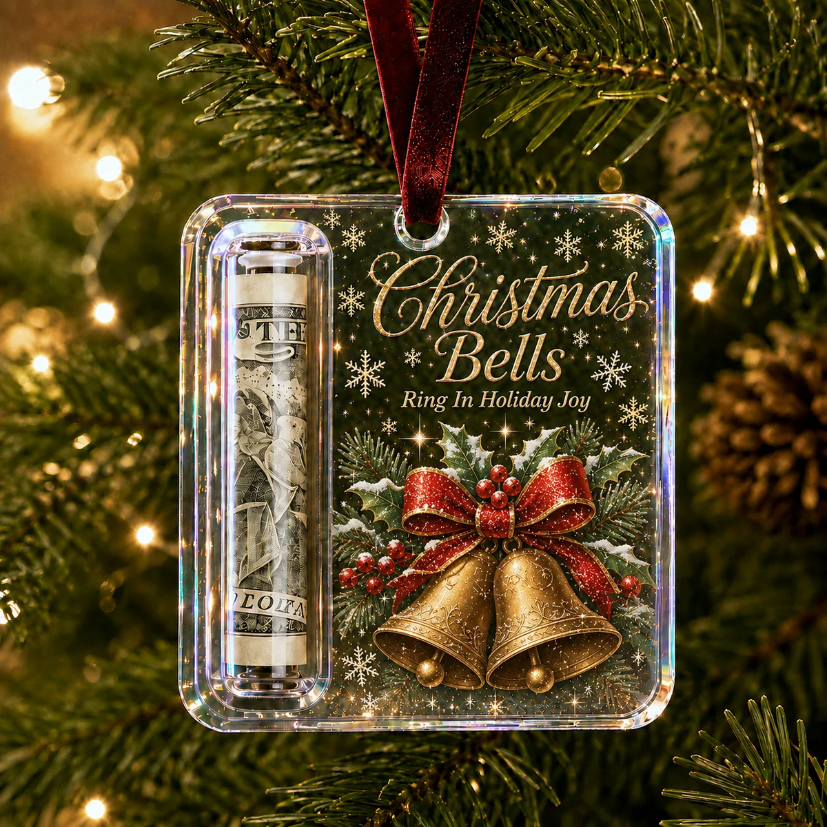 🔥LAST DAY 50% OFF 14PCS- 🎄Christmas Cash Gift Ornament- Make Cash Feel Like A Real Christmas Gift💵