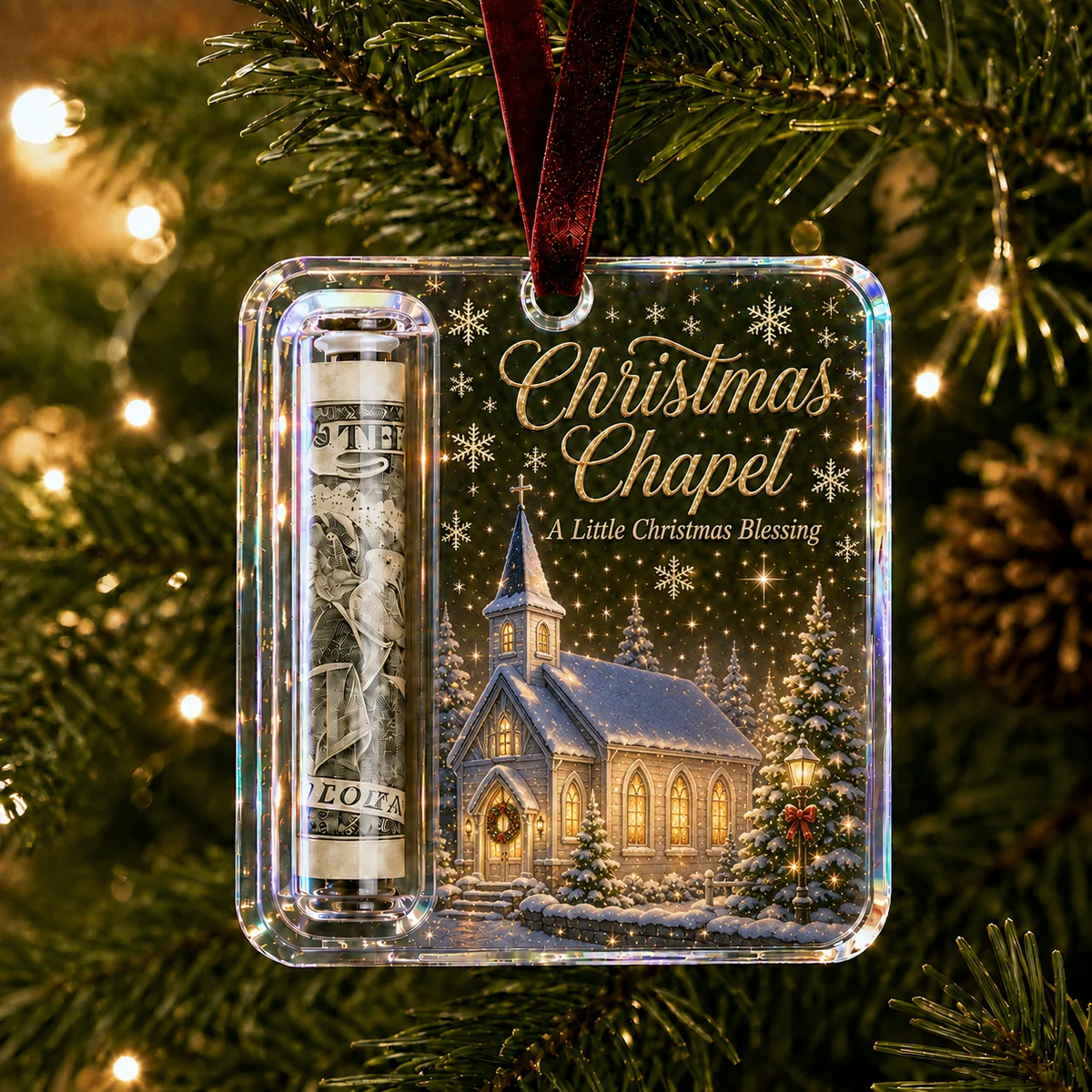 🔥LAST DAY 50% OFF 14PCS- 🎄Christmas Cash Gift Ornament- Make Cash Feel Like A Real Christmas Gift💵