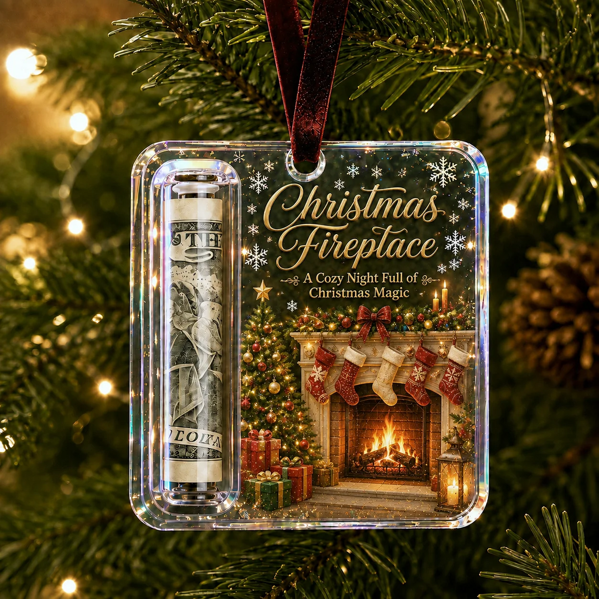 🔥LAST DAY 50% OFF 14PCS- 🎄Christmas Cash Gift Ornament- Make Cash Feel Like A Real Christmas Gift💵